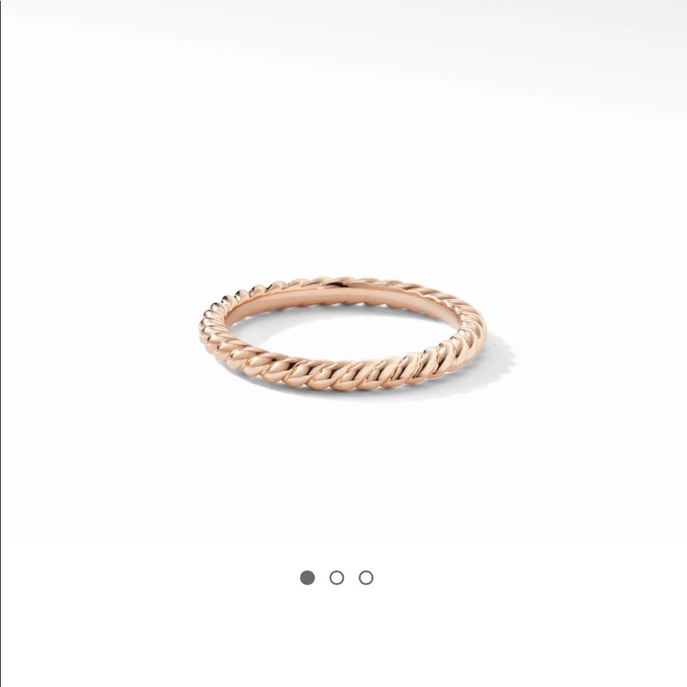 David Yurman 18k rosegold cable ring 2mm